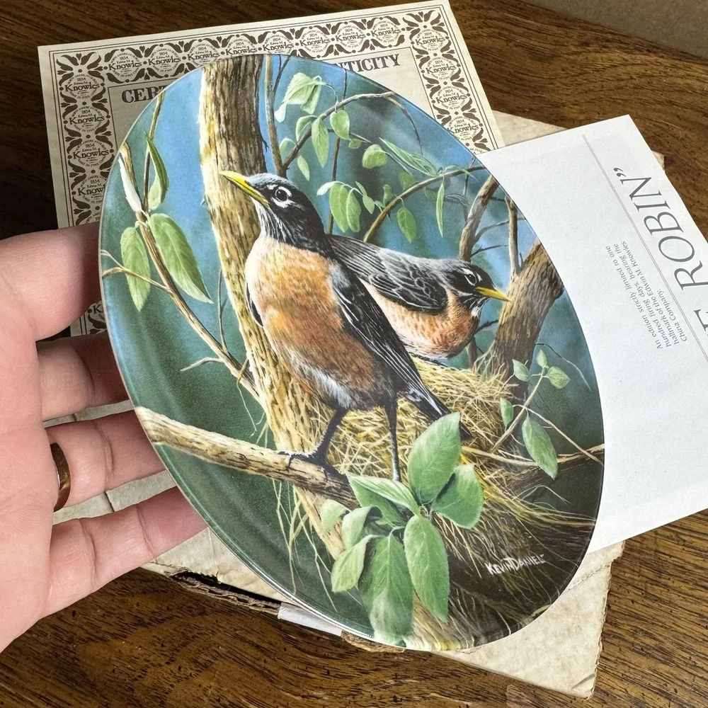Vintage‎ Robin Collector Plate Kevin Daniel 1986 Edwin M Knowles Bird